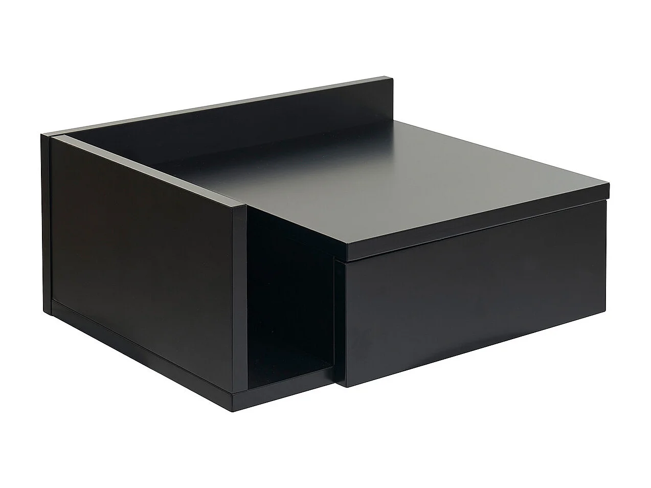 Comodino pensile nero con cassetto NASTY