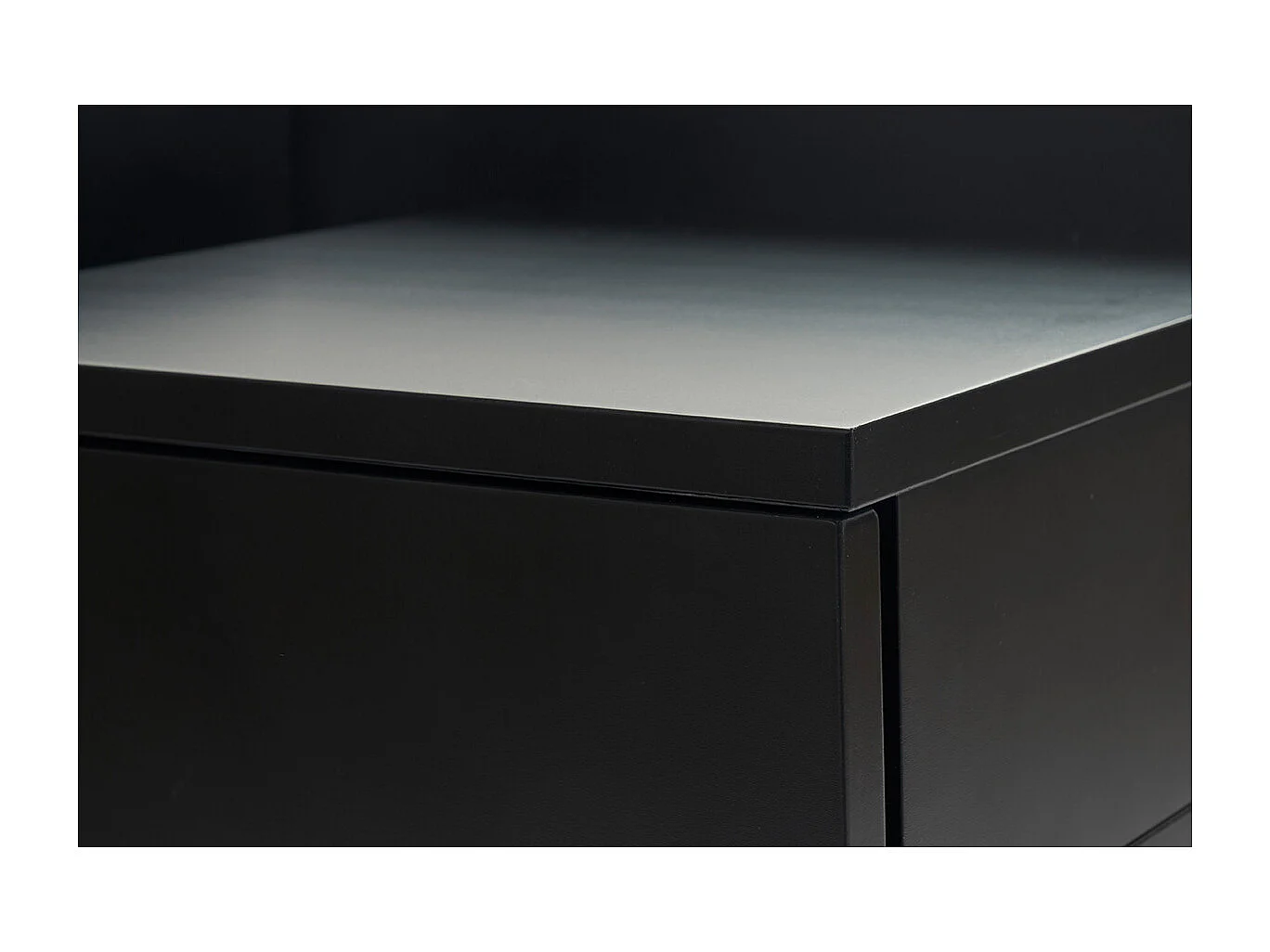 Comodino pensile nero con cassetto NASTY