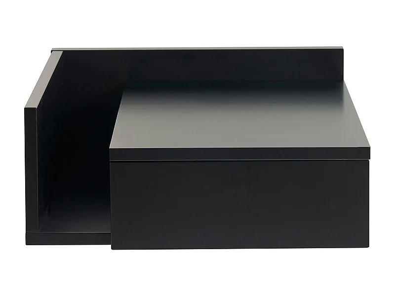 Comodino pensile nero con cassetto NASTY