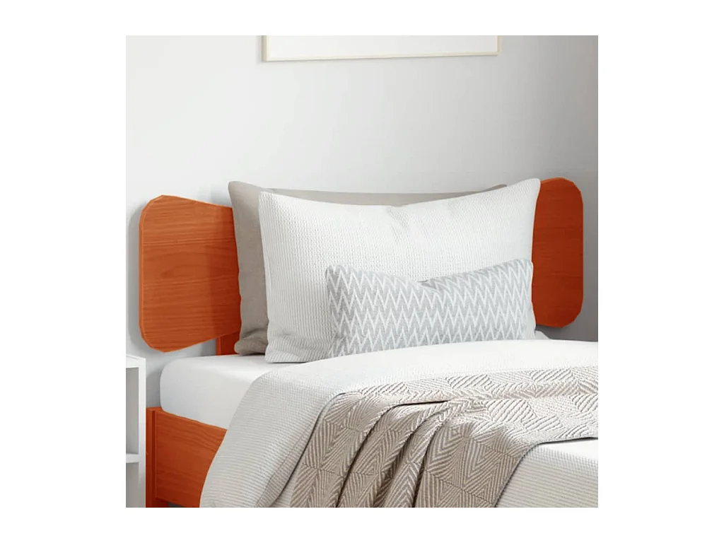 Tête de lit cire marron 100 cm bois massif de pin