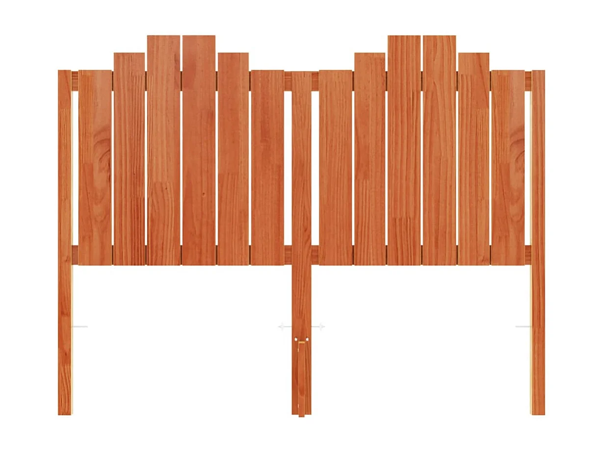 Tête de lit cire marron 135 cm bois massif de pin
