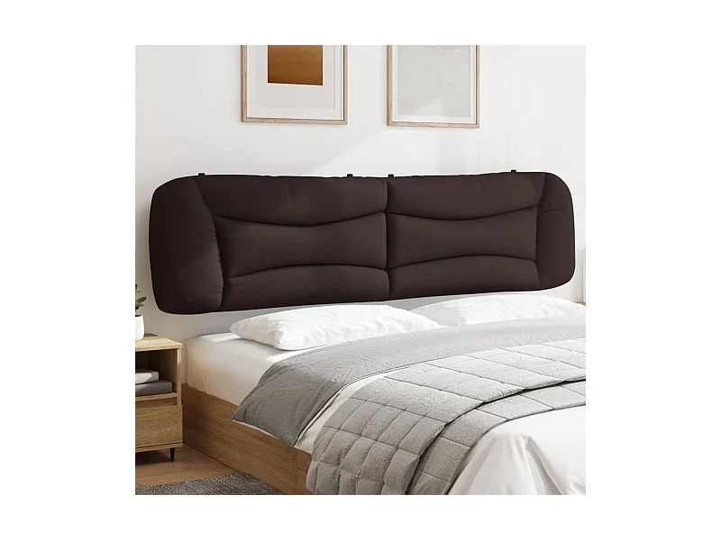 Coussin de tête de lit marron foncé 200 cm tissu