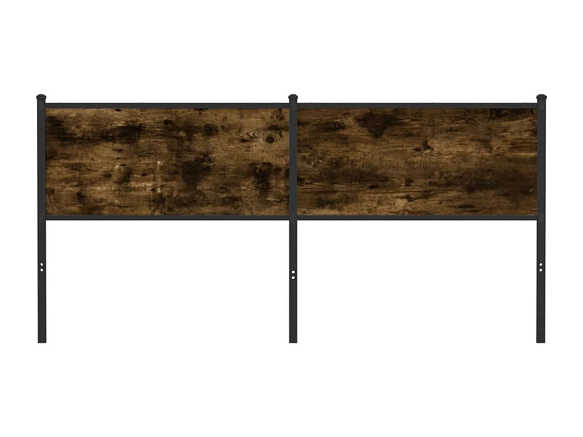 Kopfteil Räuchereiche 180 cm Holzwerkstoff und Stahl