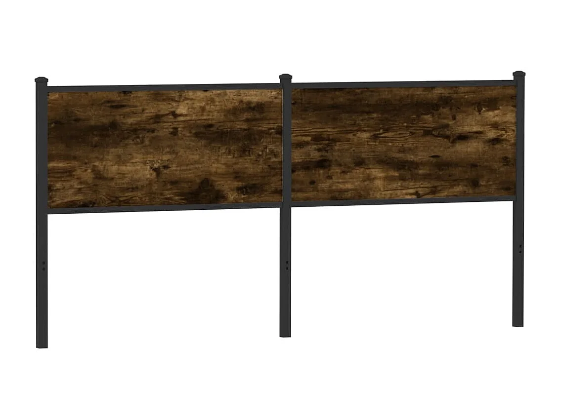 Kopfteil Räuchereiche 180 cm Holzwerkstoff und Stahl