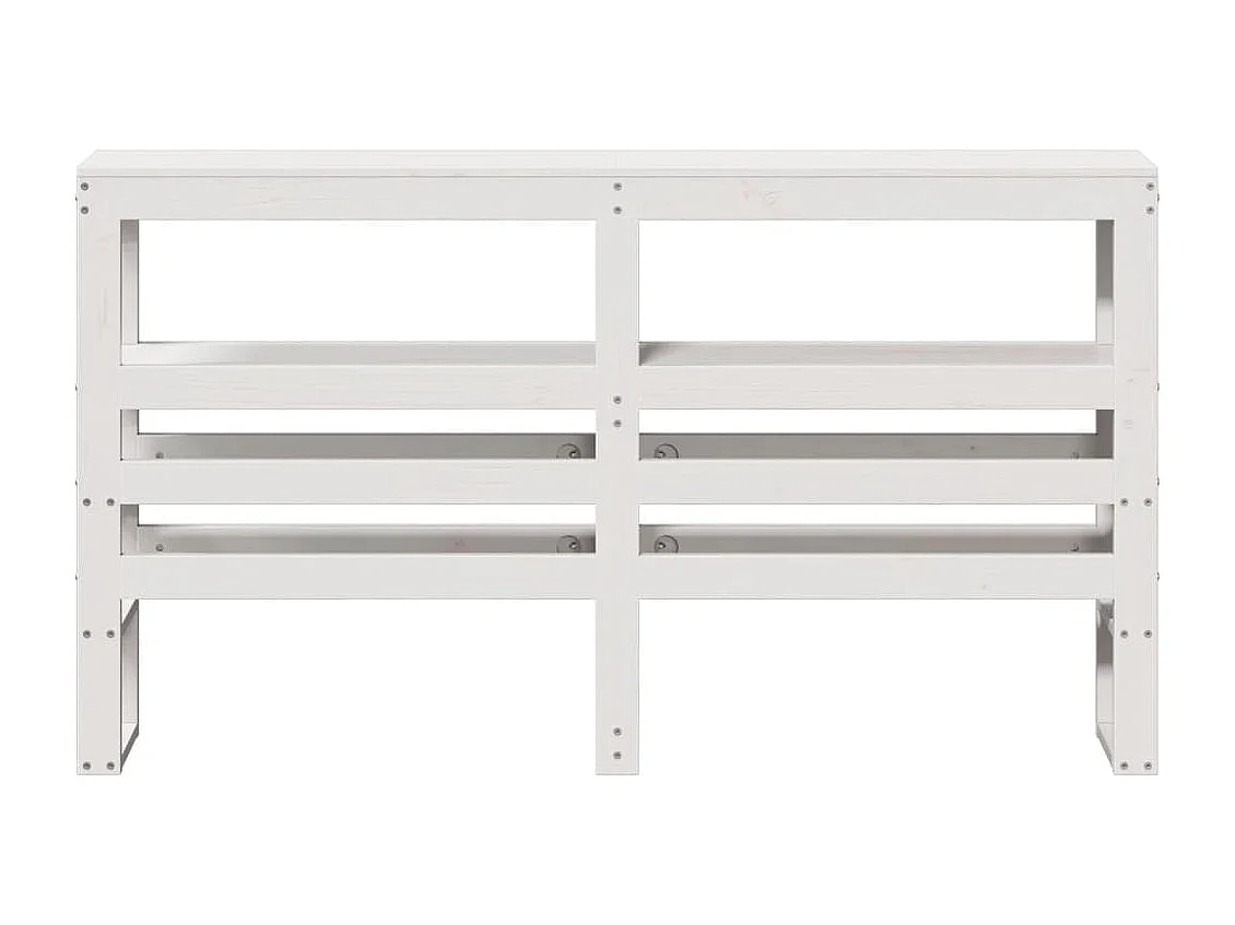 Tête de lit avec étagères blanc 160 cm bois massif de pin