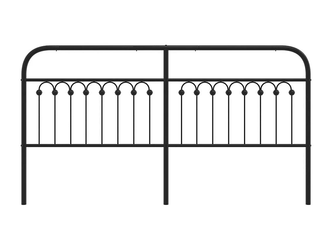 Testiera in Metallo Nero 180 cm