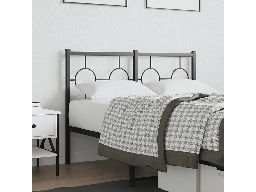 Cabeceira de cama 120 cm metal preto