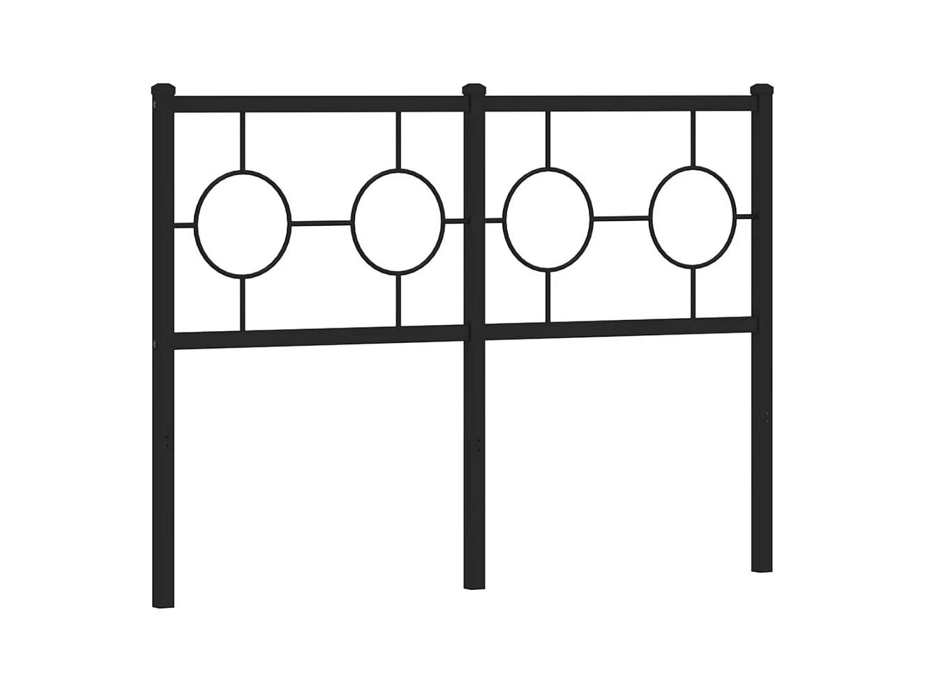 Hoofdbord 120 cm metaal zwart