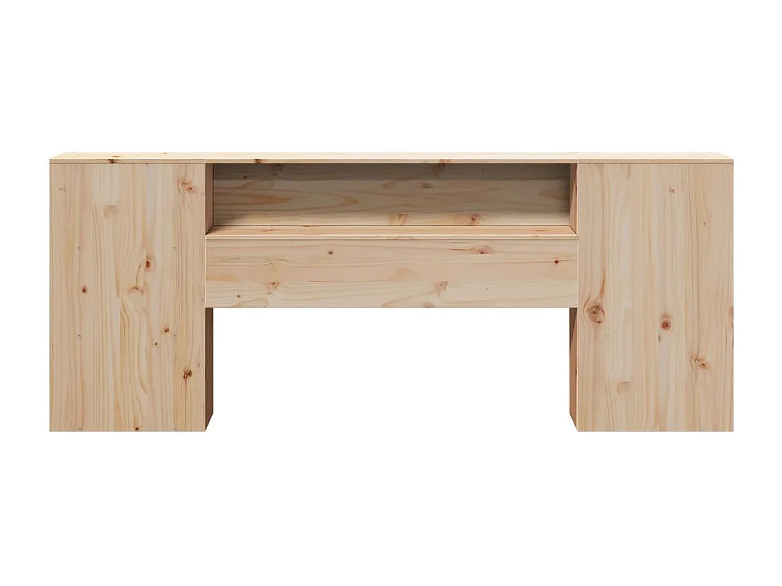 Tête de lit avec rangement 200 cm bois massif de pin