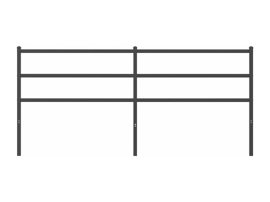 Tête de lit métal noir 200 cm