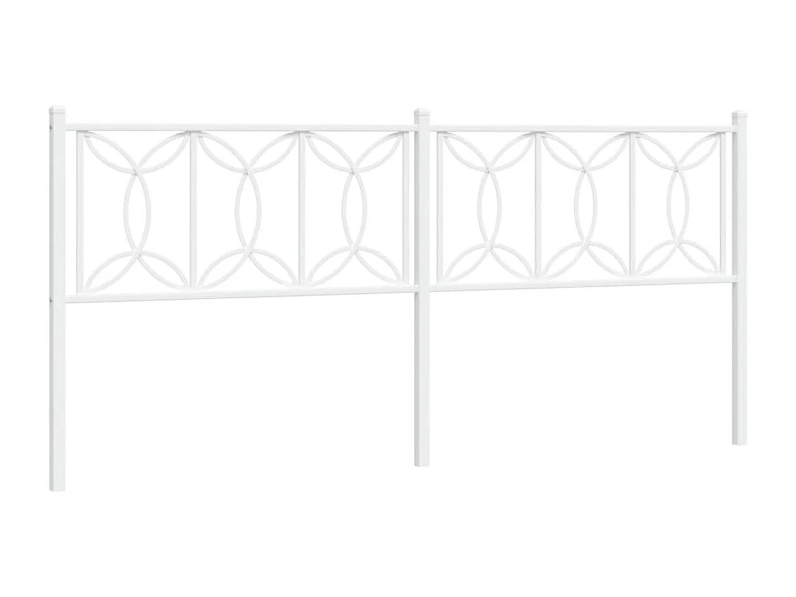 Tête de lit métal blanc 200 cm