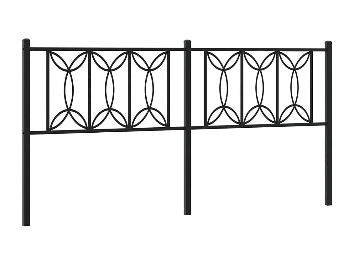 Cabeceira de cama 180 cm metal preto