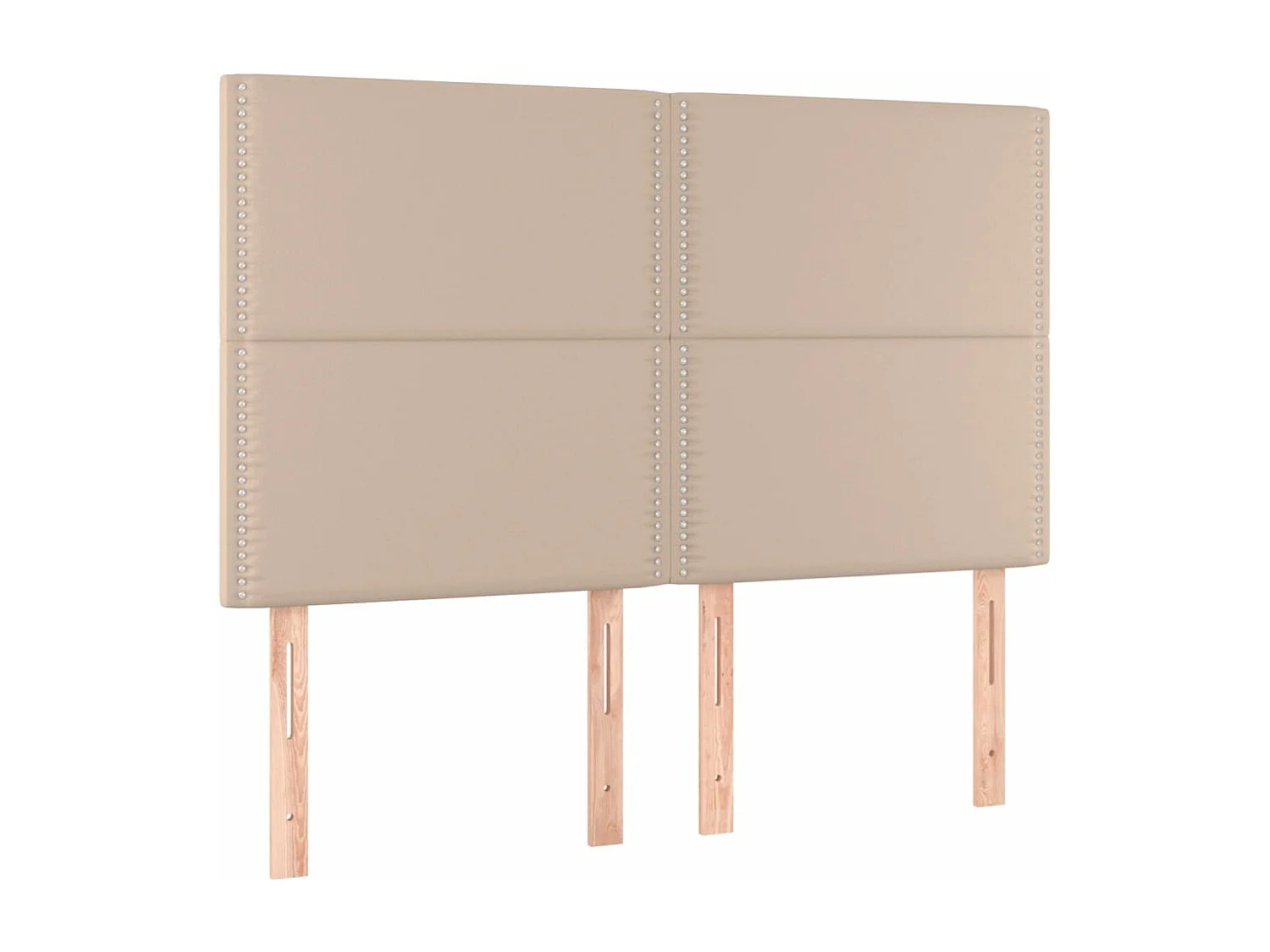 Cabeceira cama 4 pcs couro artificial 72x5x78/88 cm cappuccino