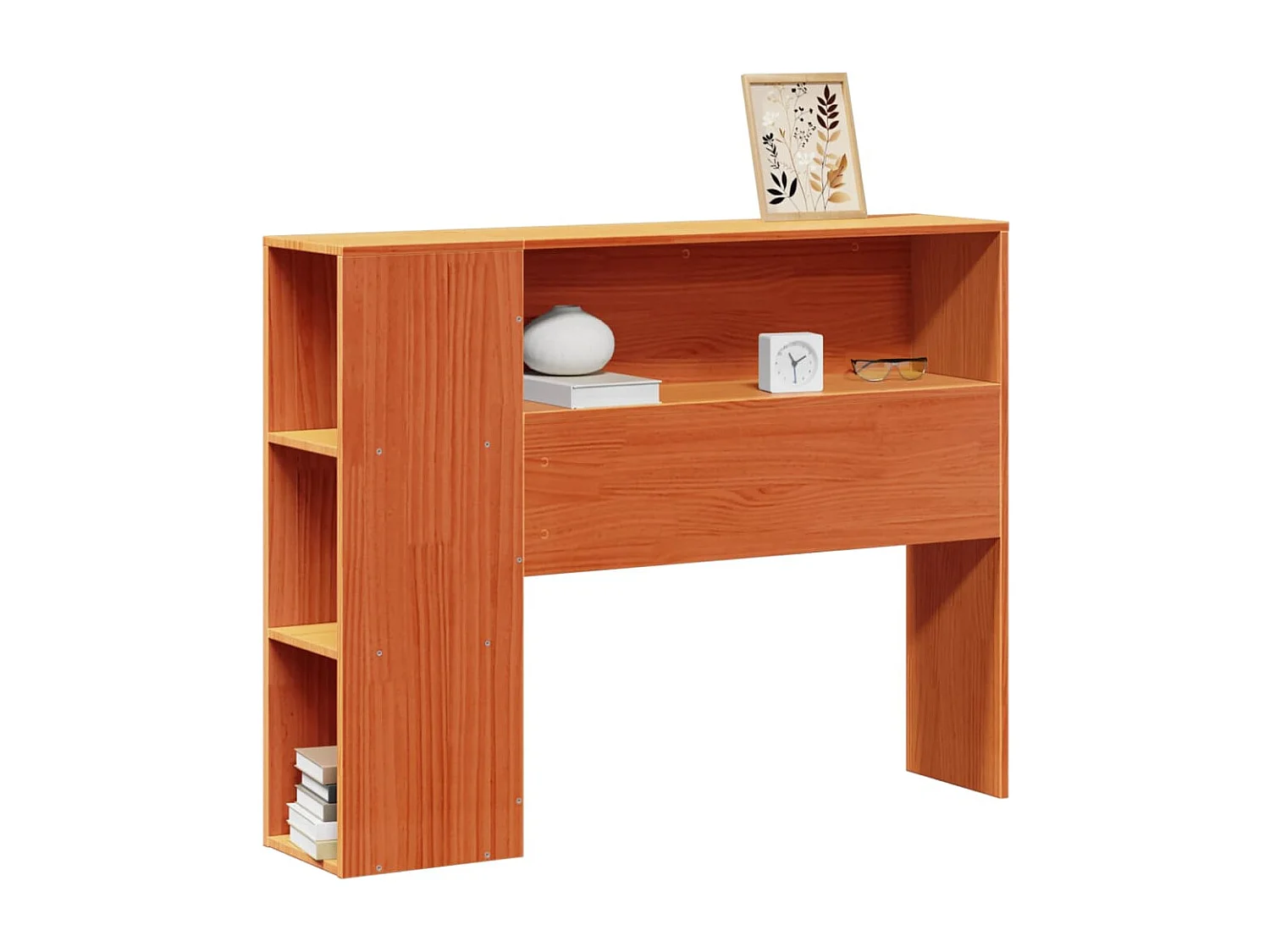 Tête de lit avec rangement cire marron 75 cm bois massif de pin