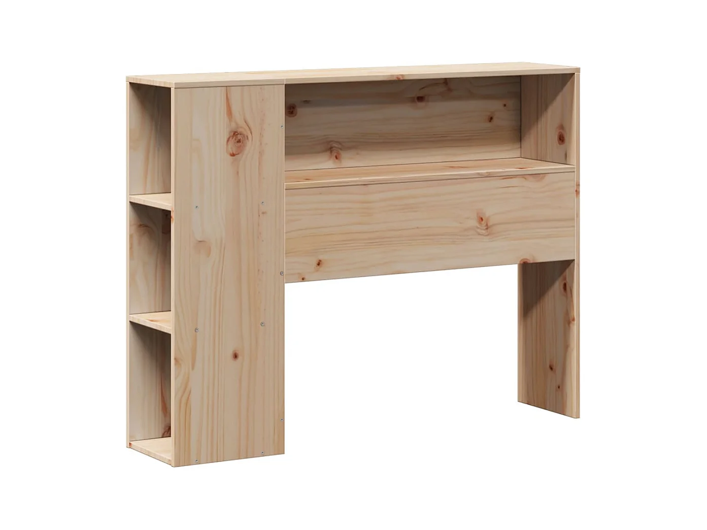Testiera con Ripiani 100 cm in Legno Massello di Pino
