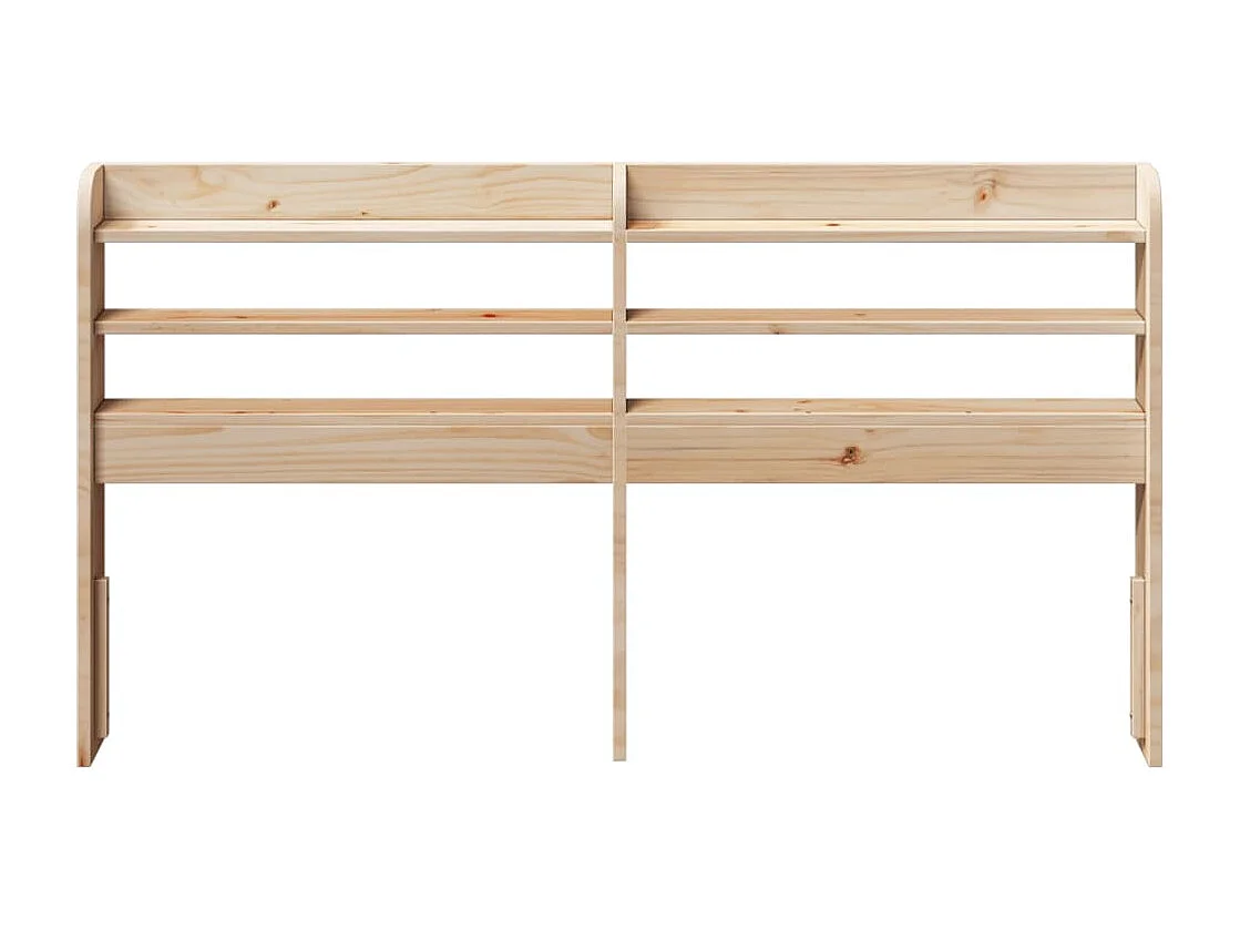 Cabecero de cama con estantes madera maciza de pino 120 cm