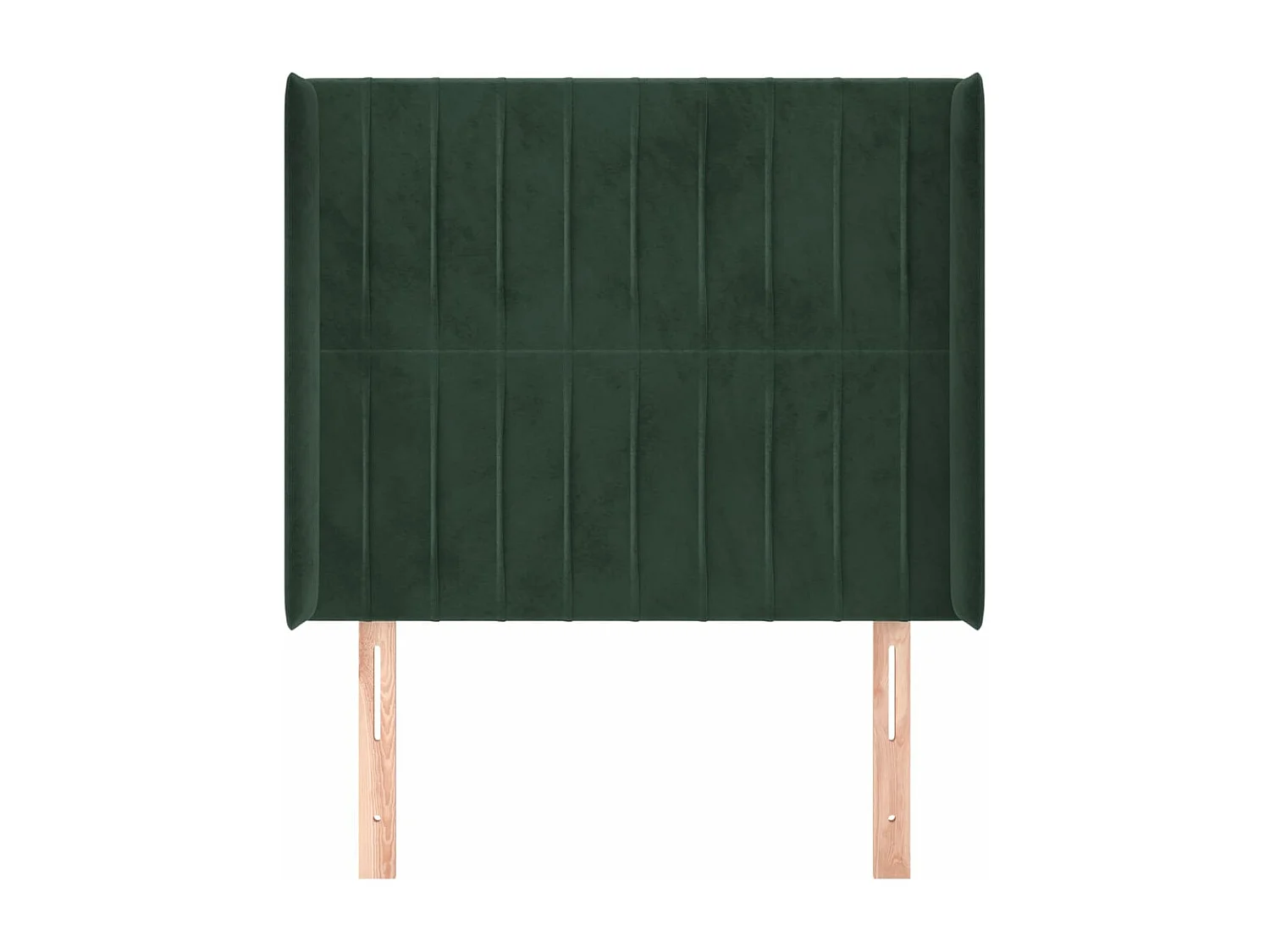 Tête de lit avec oreilles Vert foncé 93x16x118/128 cm Velours