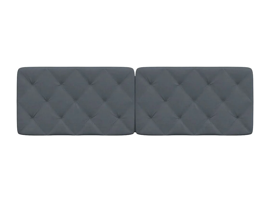 Coussin de tête de lit gris foncé 160 cm velours
