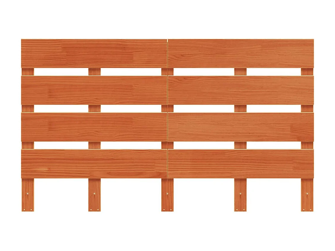 Tête de lit cire marron 120 cm bois massif de pin