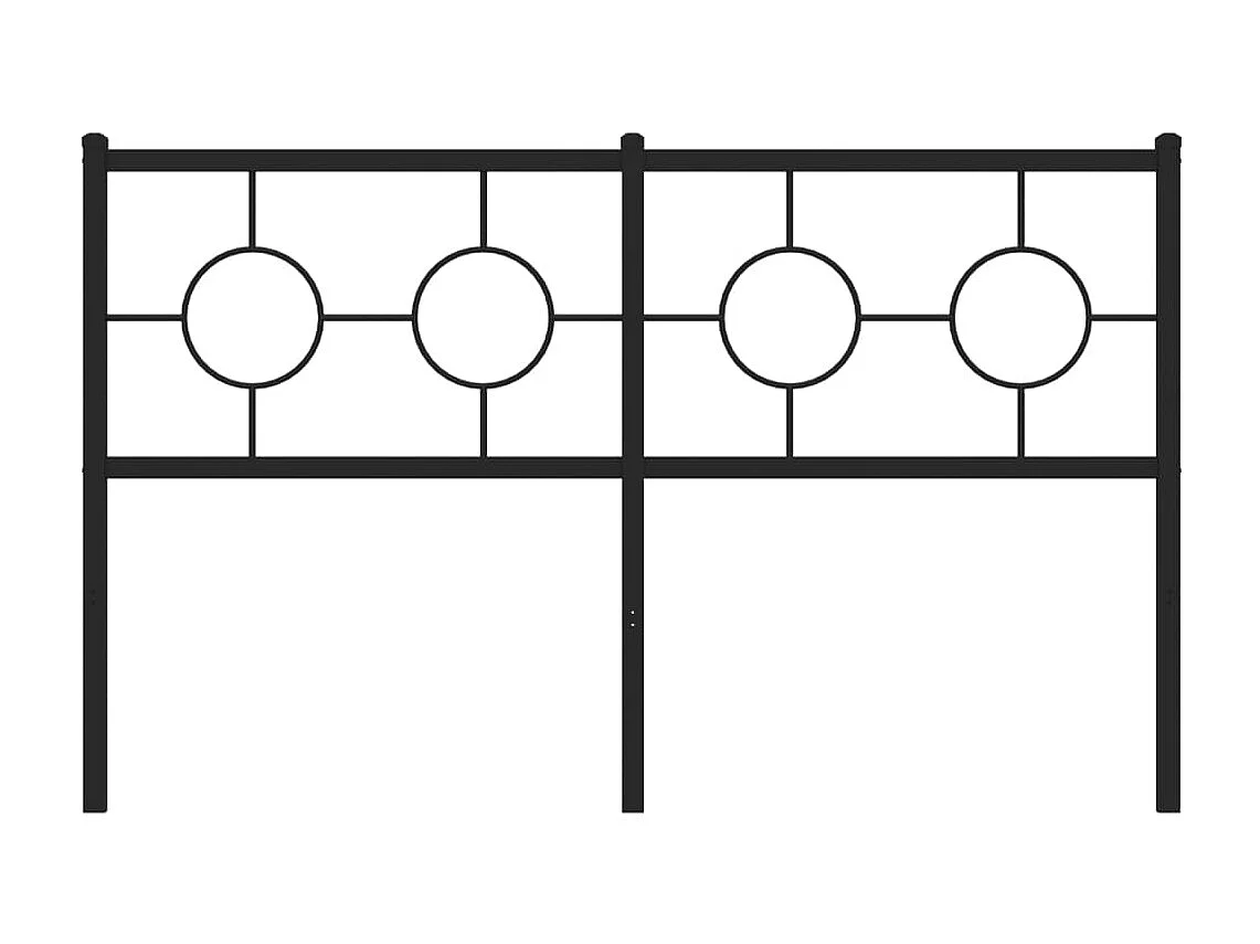 Tête de lit métal noir 135 cm