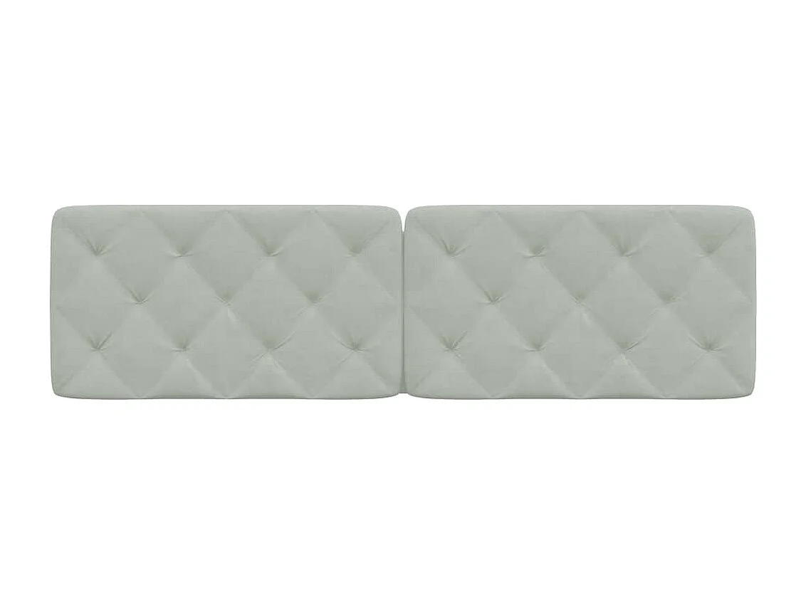 Cuscino Testiera Grigio Chiaro 180 cm in Velluto