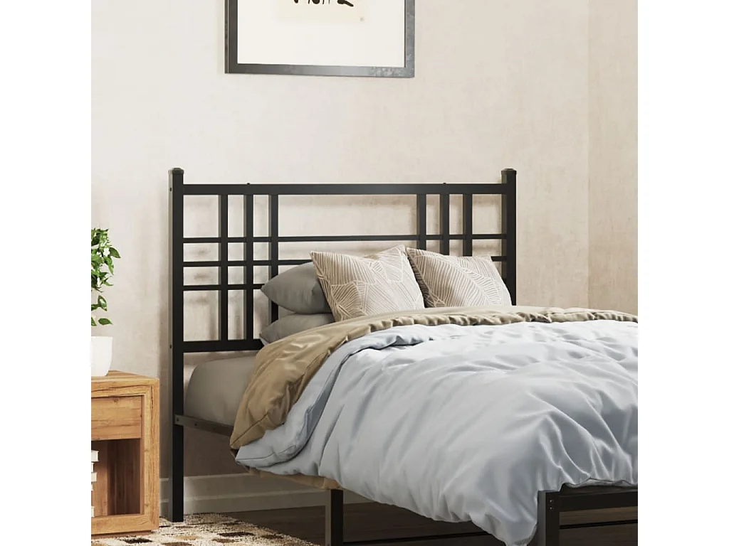 Tête de lit métal noir 107 cm