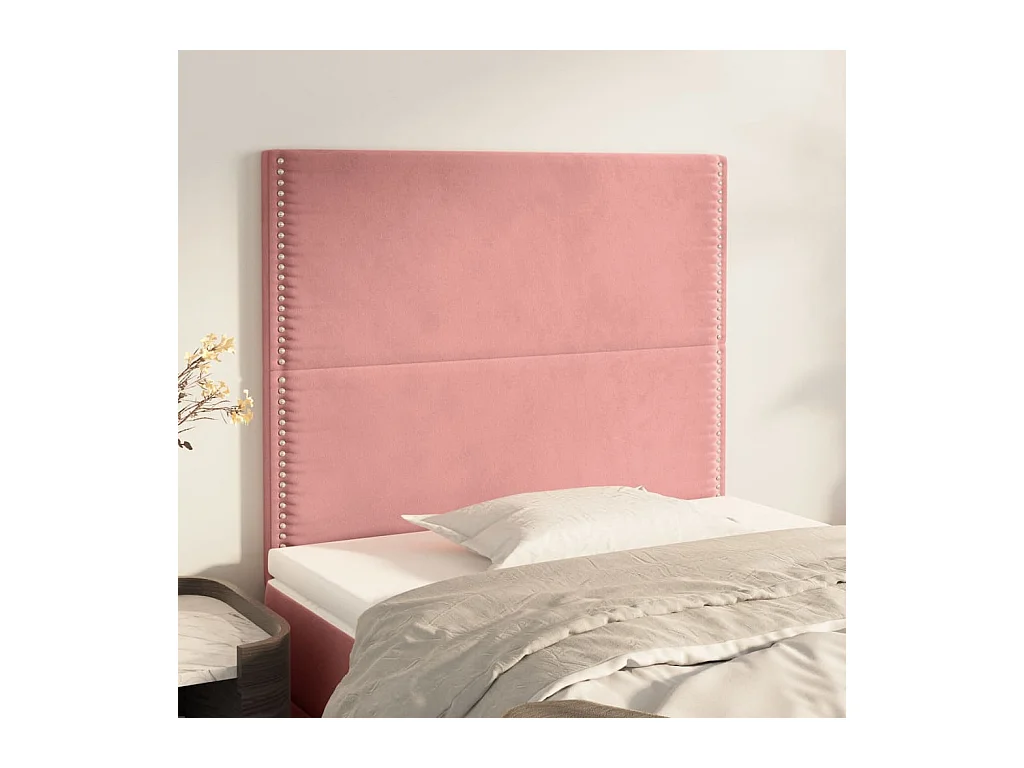 Testiere 2 pz Rosa 100x5x78/88 cm in Velluto
