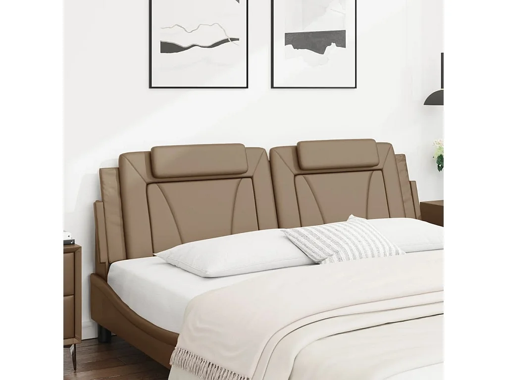 Coussin de tête de lit cappuccino 180 cm similicuir
