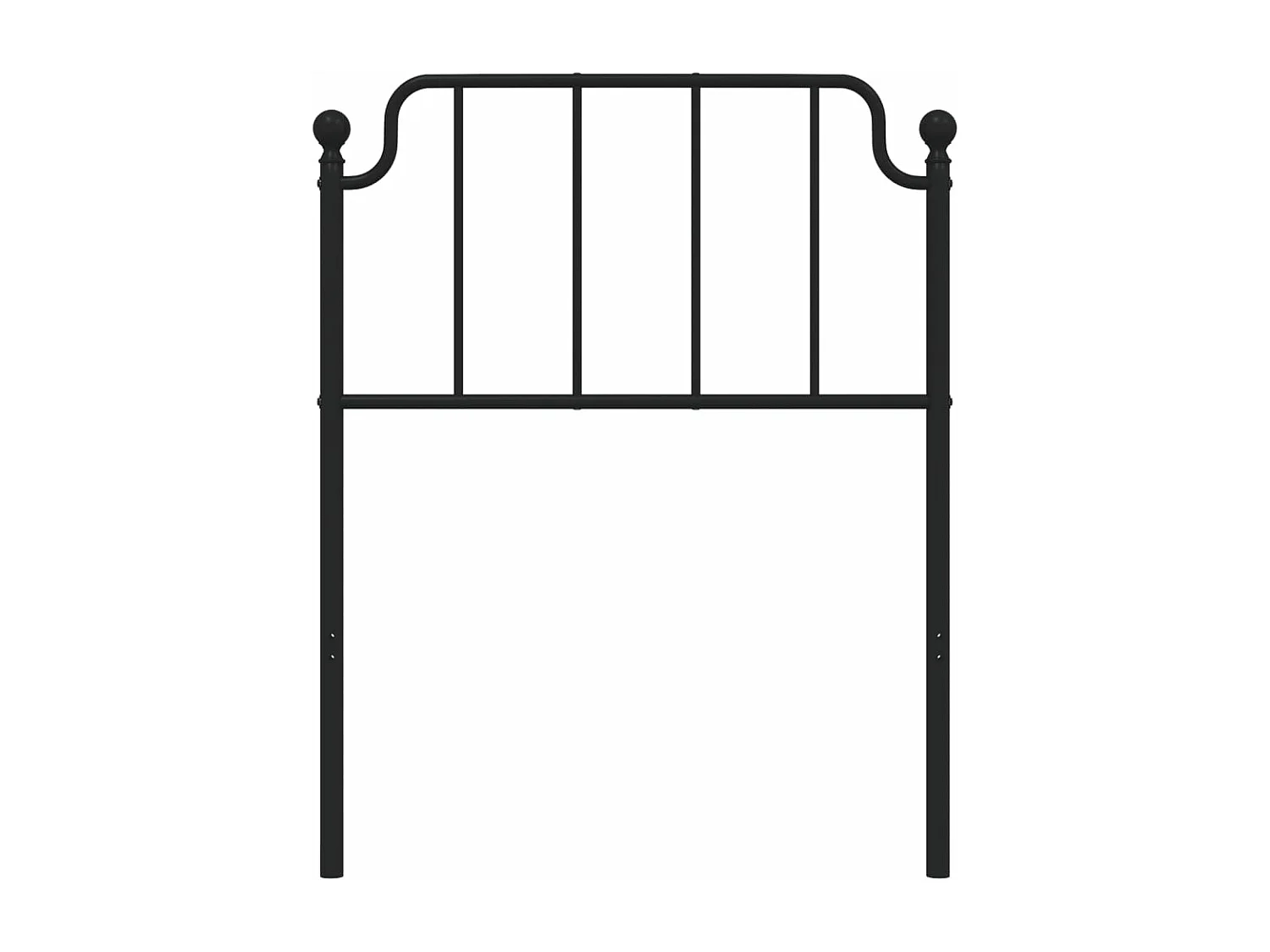 Kopfteil Metall Schwarz 80 cm