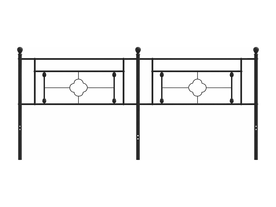 Tête de lit métal noir 193 cm