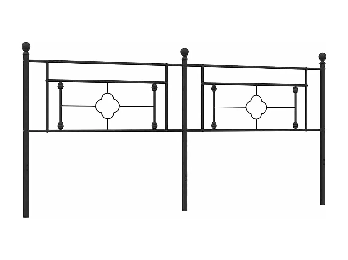 Tête de lit métal noir 193 cm