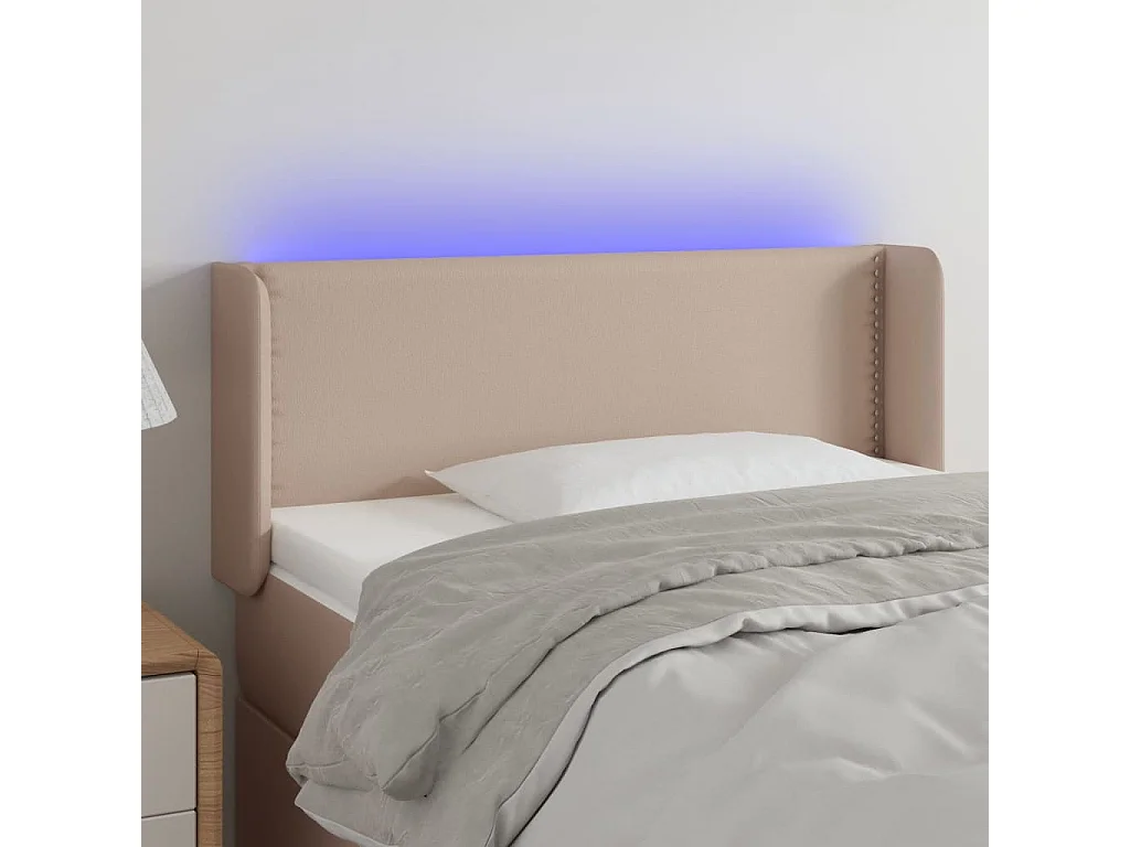 Tête de lit à LED Cappuccino 83x16x78/88 cm Similicuir