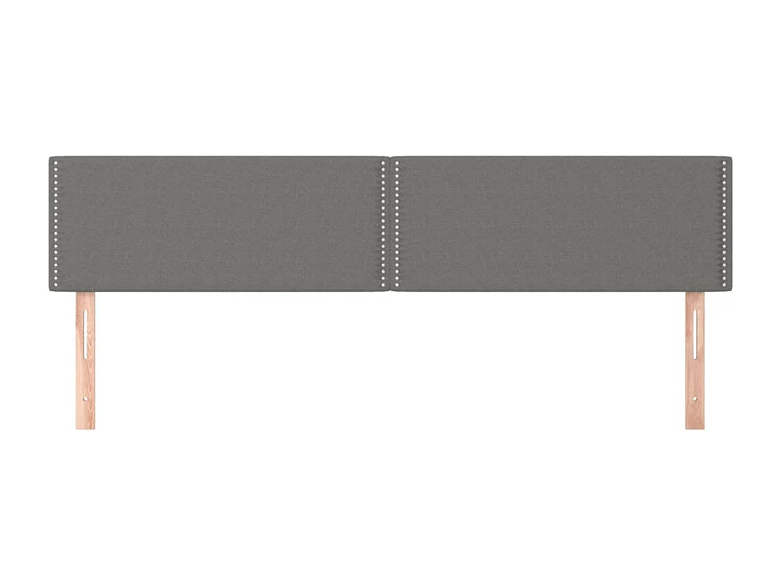 Têtes de lit 2 pcs Gris foncé 90x5x78/88 cm Tissu