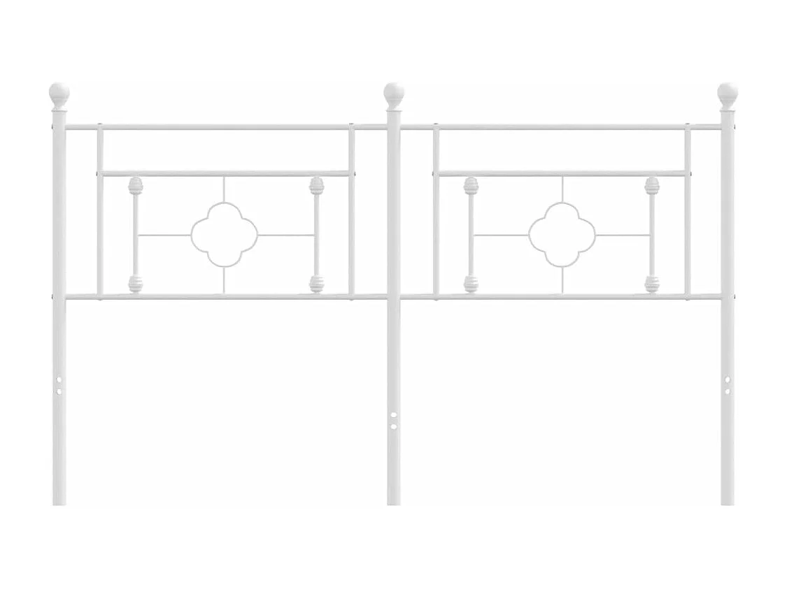 Testiera in Metallo Bianco 160 cm