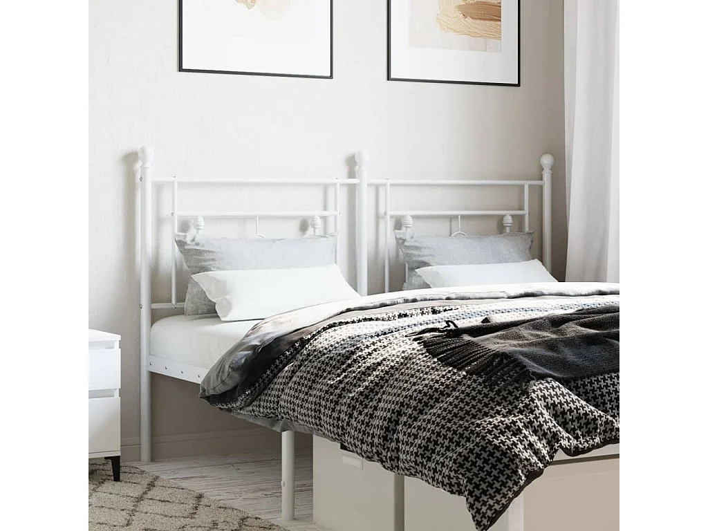 Tête de lit métal blanc 160 cm