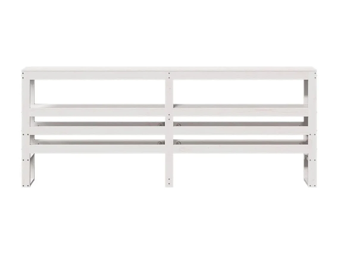 Hoofdbord met schappen 180 cm massief grenenhout wit