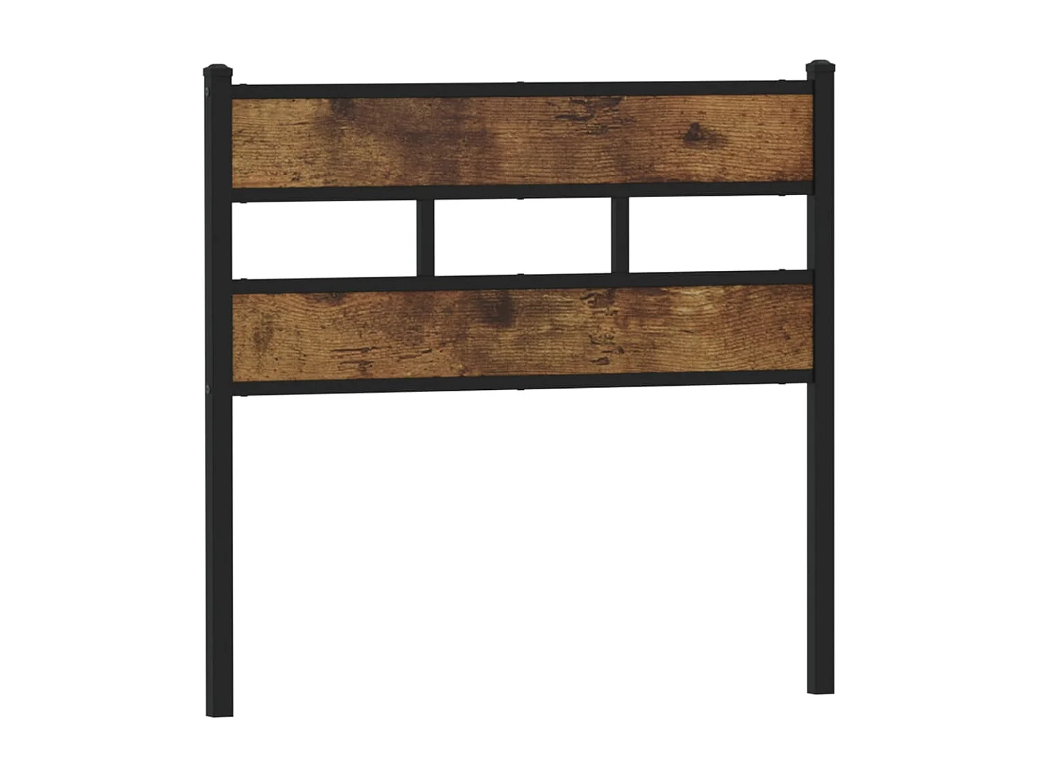 Kopfteil Räuchereiche 107 cm Eisen und Holzwerkstoff