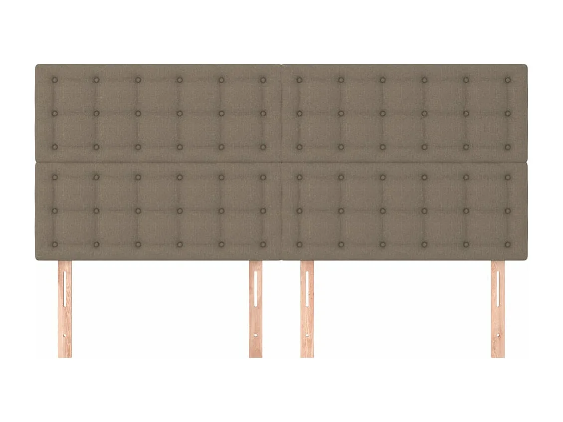 Têtes de lit 4 pcs Taupe 90x5x78/88 cm Tissu