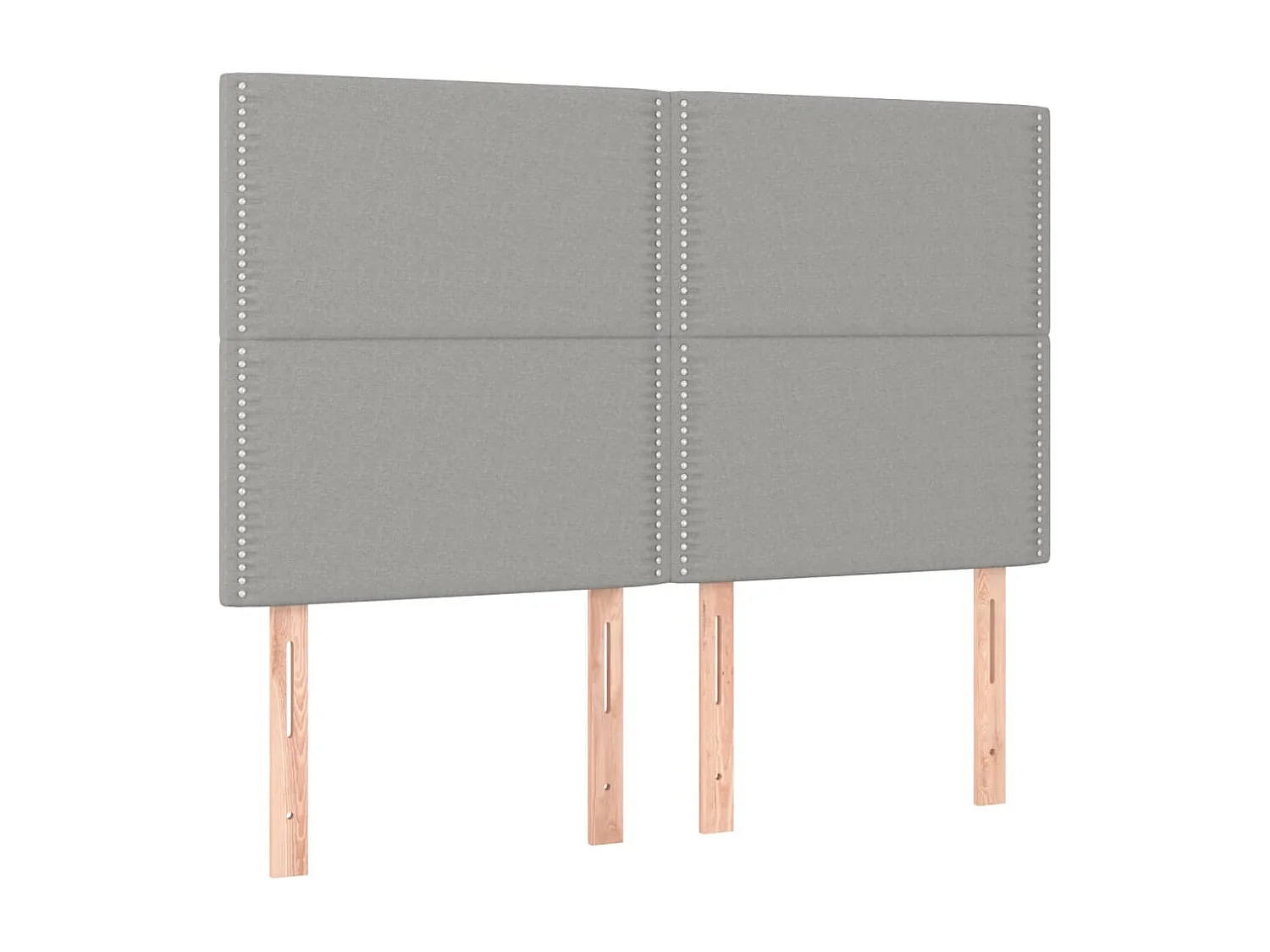 Tête de lit à LED Gris clair 144x5x118/128 cm Tissu