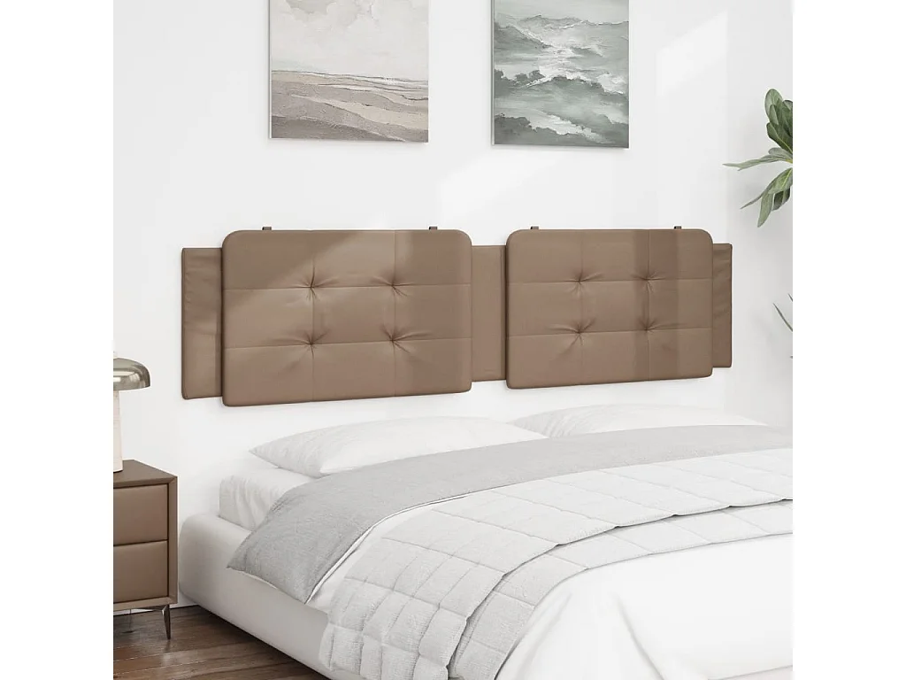 Coussin de tête de lit cappuccino 200 cm similicuir