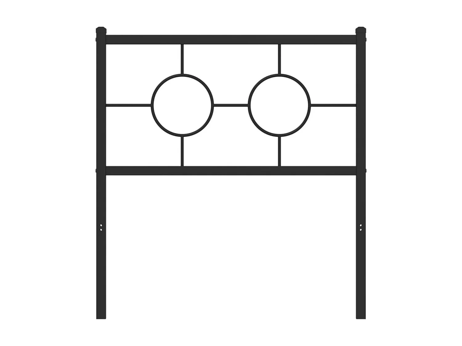 Cabecero de metal negro 80 cm