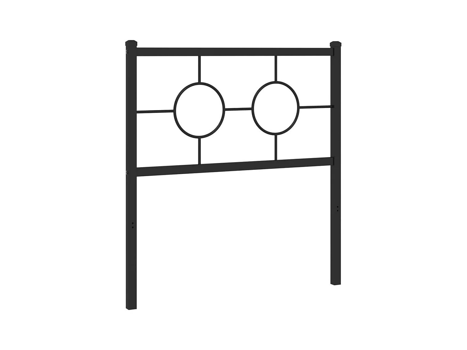 Tête de lit métal noir 80 cm