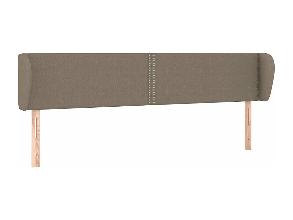 Cabeceira cama abas tecido 163x23x78/88 cm cinzento-acastanhado