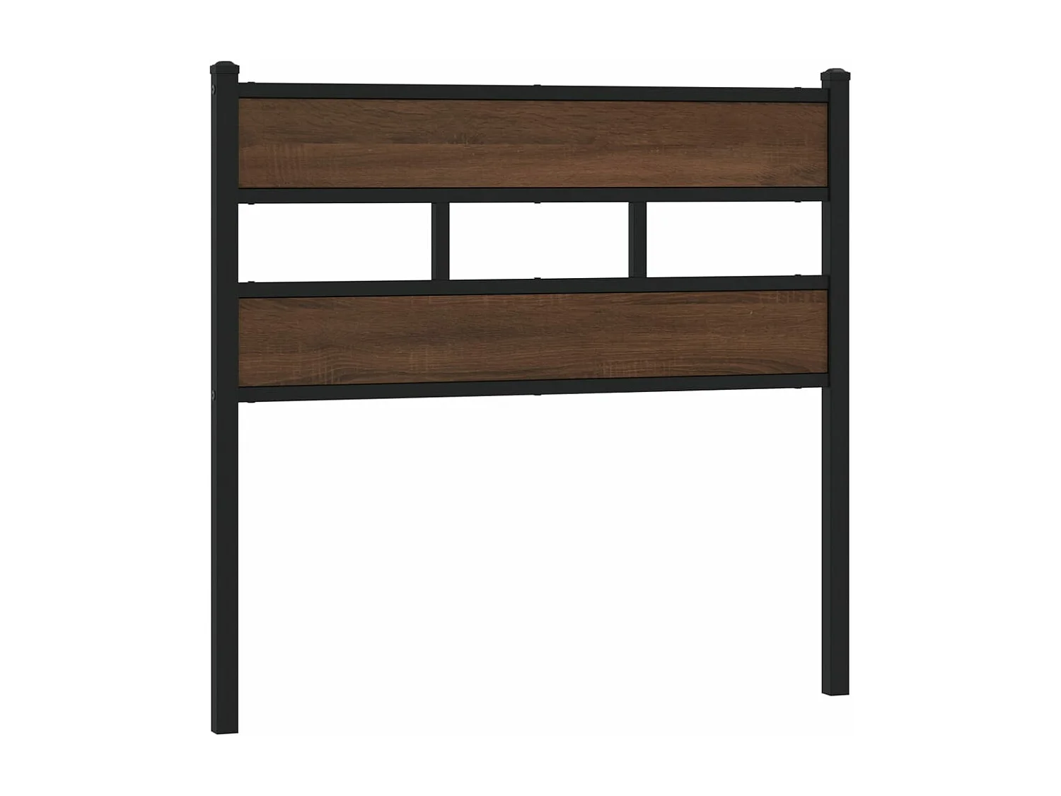 Tête de lit chêne marron 80 cm acier et bois d'ingénierie