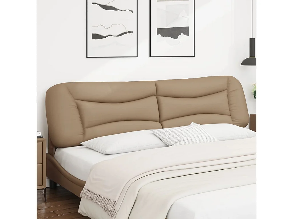 Coussin de tête de lit cappuccino 200 cm similicuir