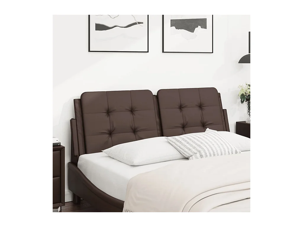 Cuscino Testiera Marrone 140 cm in Similpelle