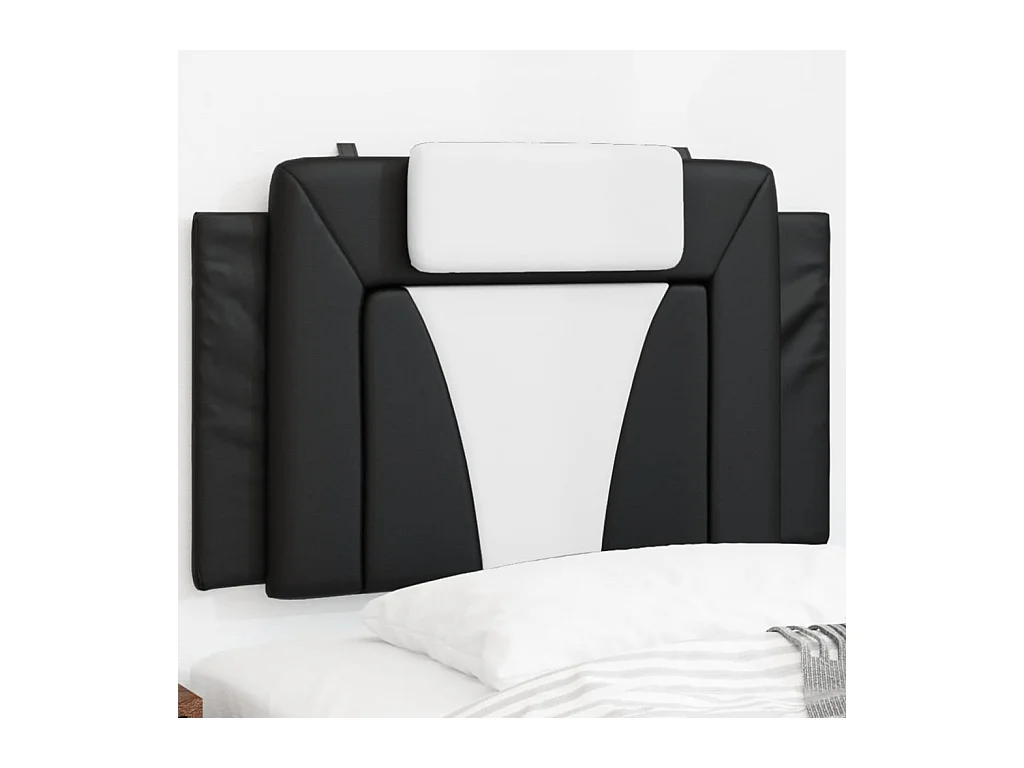Cuscino Testiera Nero e Bianco 90 cm in Similpelle
