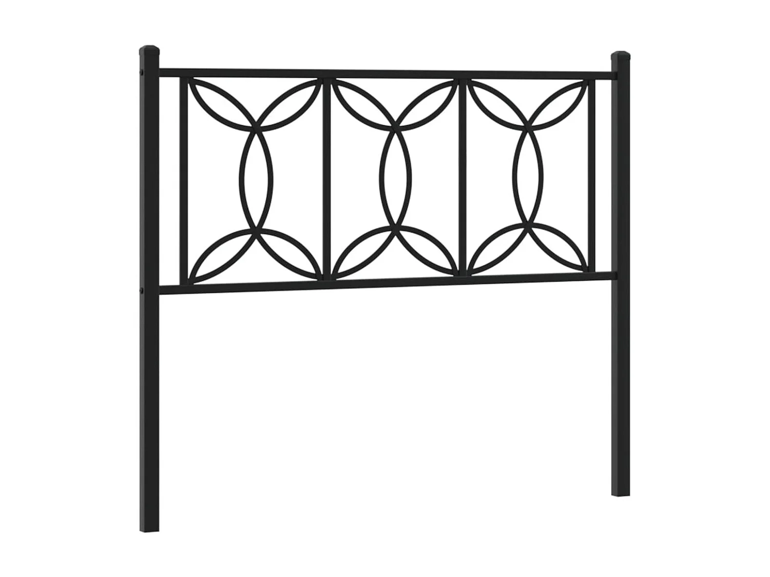 Cabeceira de cama 100 cm metal preto