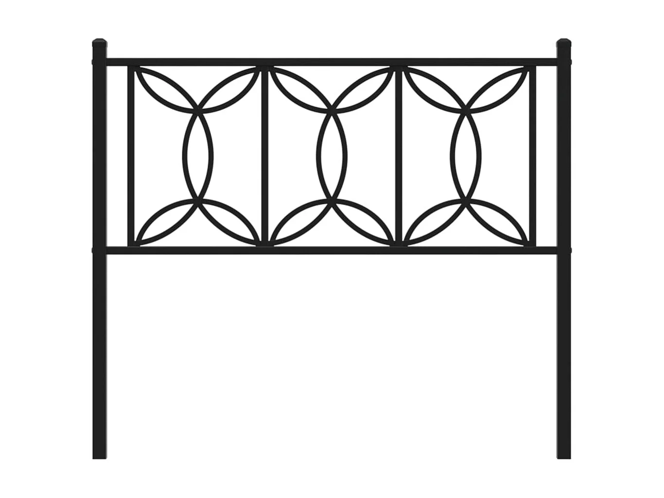 Cabeceira de cama 100 cm metal preto