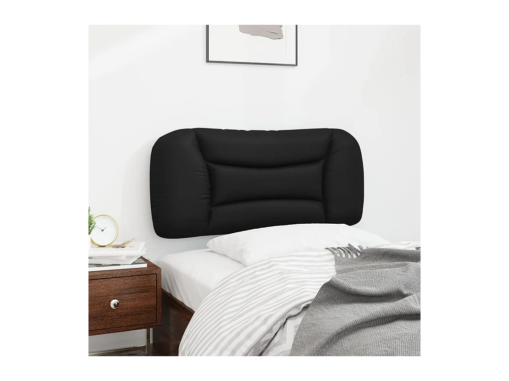 Coussin de tête de lit noir 90 cm similicuir